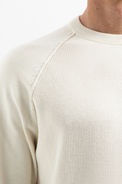 NO-EXCESS beige heren trui | Close up