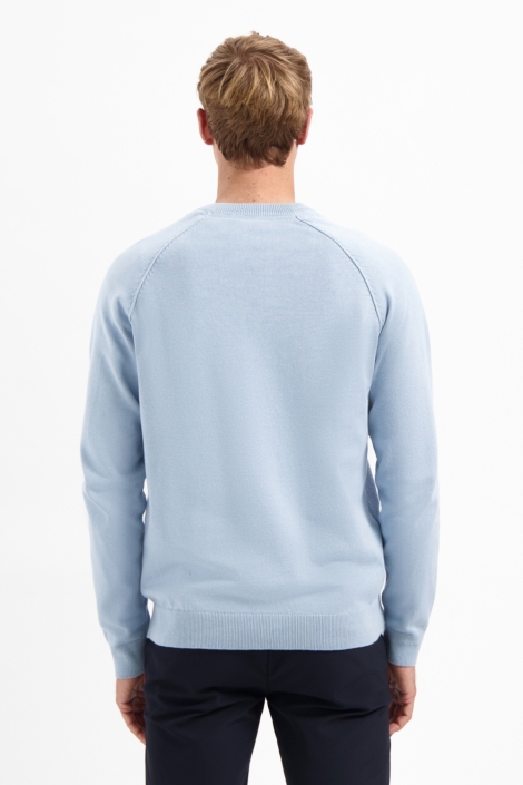 NO-EXCESS blauwe heren trui | Model achteraanzicht