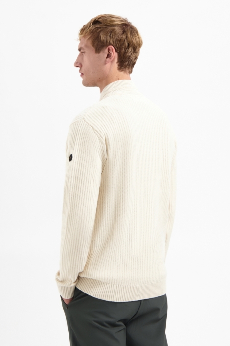 NO-EXCESS beige heren trui | Model achteraanzicht