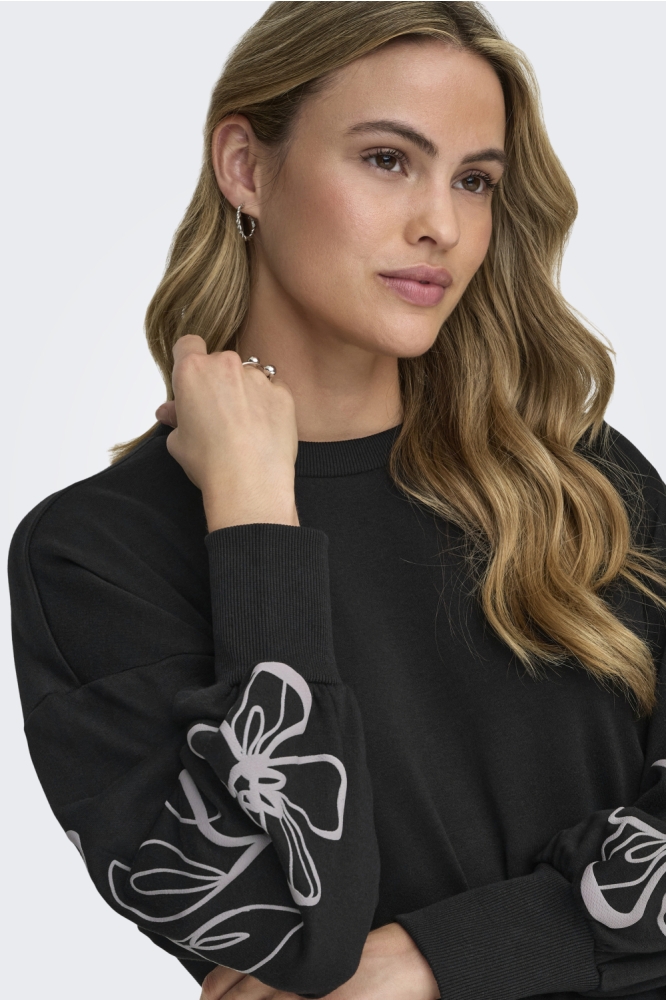 Only zwarte dames sweater | Close up