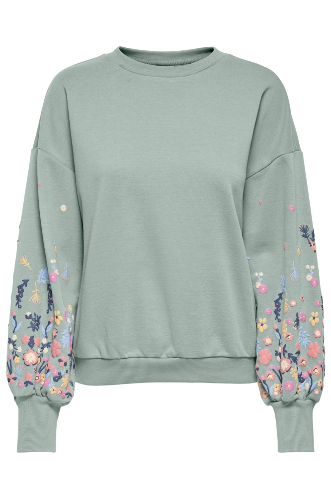 Only groene dames sweater | Vooraanzicht