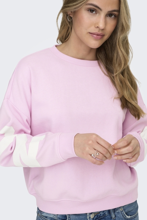 Only roze dames sweater | Close up