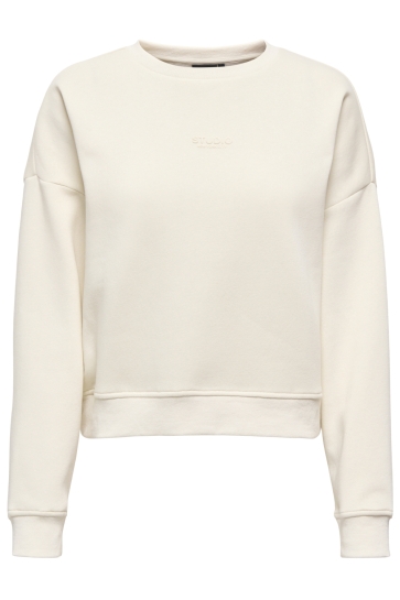 Only ONLSWEAT LIFE L/S CREW O.SIZE STATE 15254183 BIRCH/ STUDIO DTM