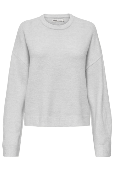 Only Trui ONLSIMONI L/S O-NECK PULLOVER KNT N 15368976 LIGHT GREY MELANGE
