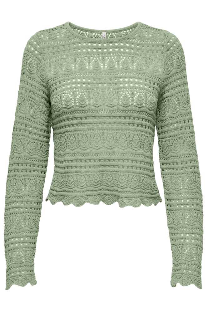 Only groene dames trui | Vooraanzicht