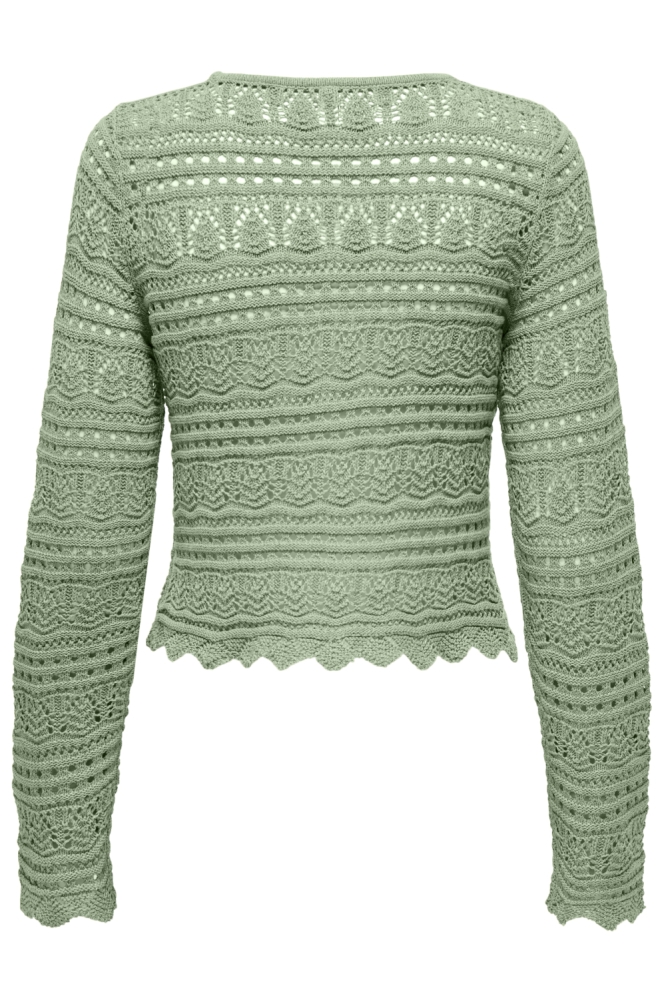 Only groene dames trui | Achteraanzicht