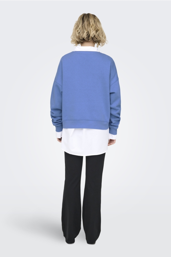 Only blauwe dames sweater | Model