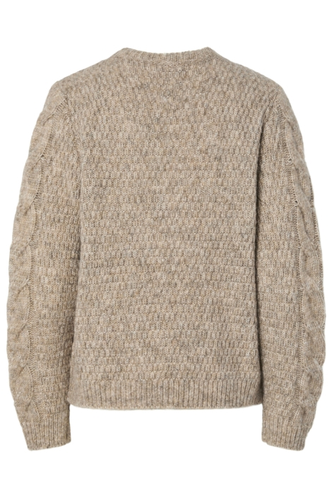 Pieces camel dames trui | Achteraanzicht