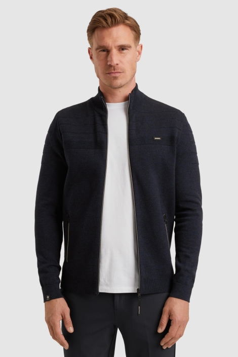Vanguard blauwe heren vest | Model vooraanzicht