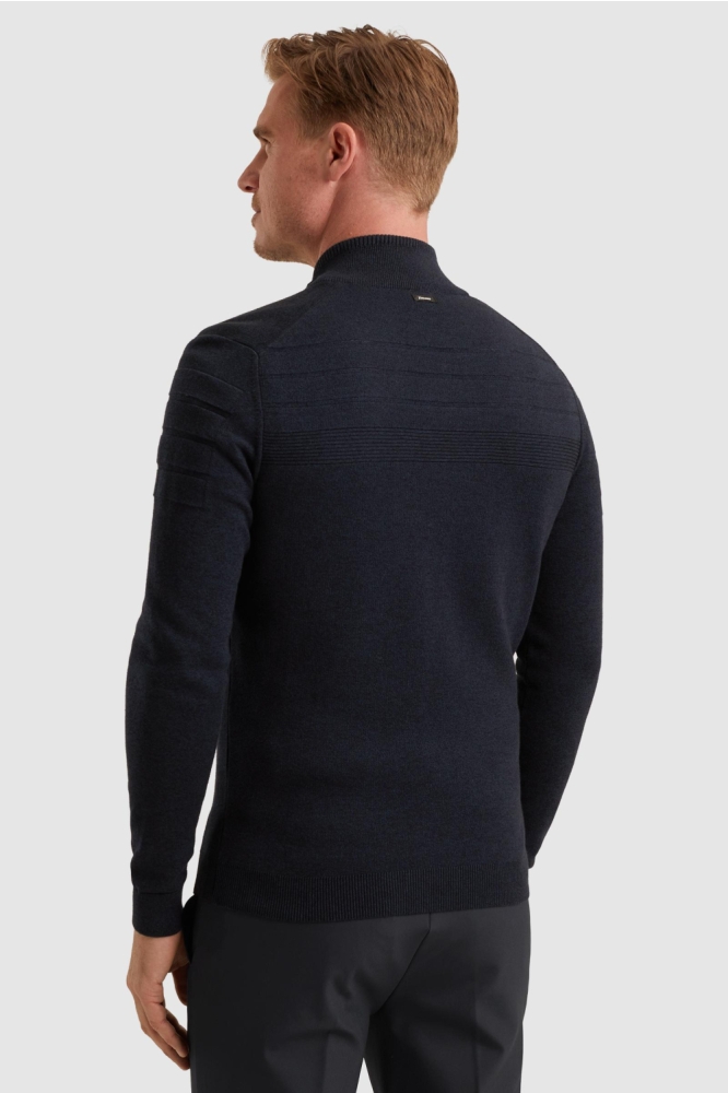 Vanguard blauwe heren vest | Model achteraanzicht