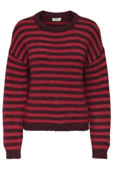 Jacqueline de Yong JDYZOEY LIFE L/S ON DROPSH PULL KNT 15355476 Maroon Banner