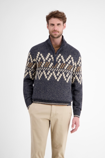 Lerros Trui TRUI MET NOORS PATROON 2595428 485 CLASSIC NAVY