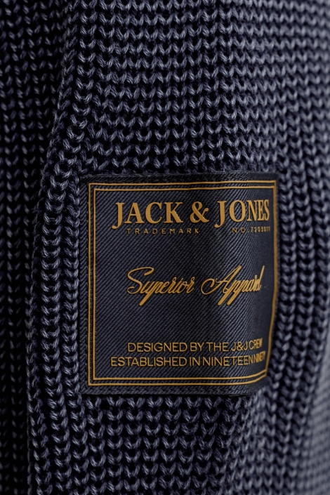 Jack & Jones blauwe heren trui | Close up