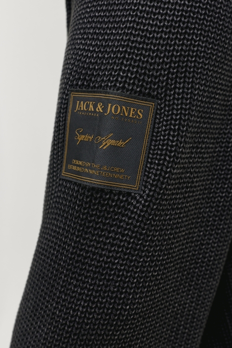 Jack & Jones zwarte heren trui | Close up