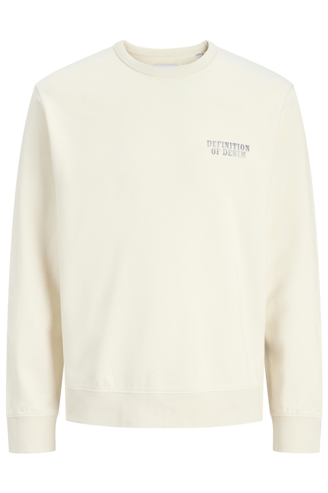 Jack & Jones ecru heren sweater | Vooraanzicht