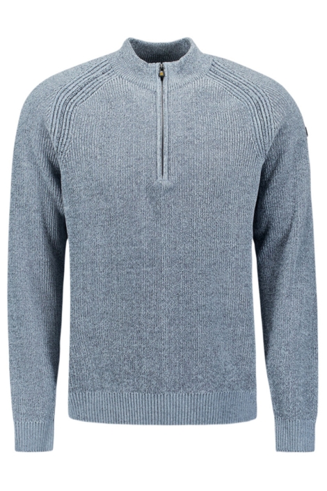 NO-EXCESS blauwe heren trui | Vooraanzicht