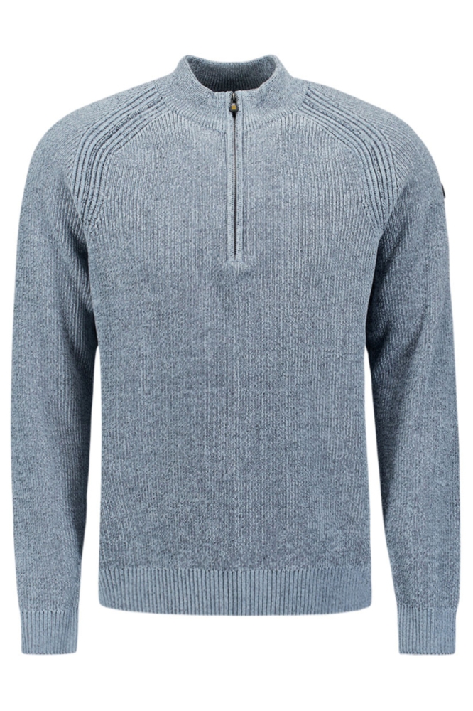 NO-EXCESS blauwe heren trui | Vooraanzicht