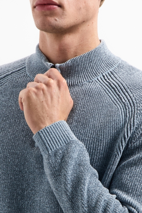 NO-EXCESS blauwe heren trui | Close up