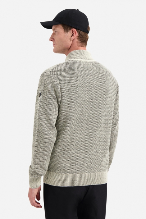 NO-EXCESS grijze heren trui | Model achteraanzicht