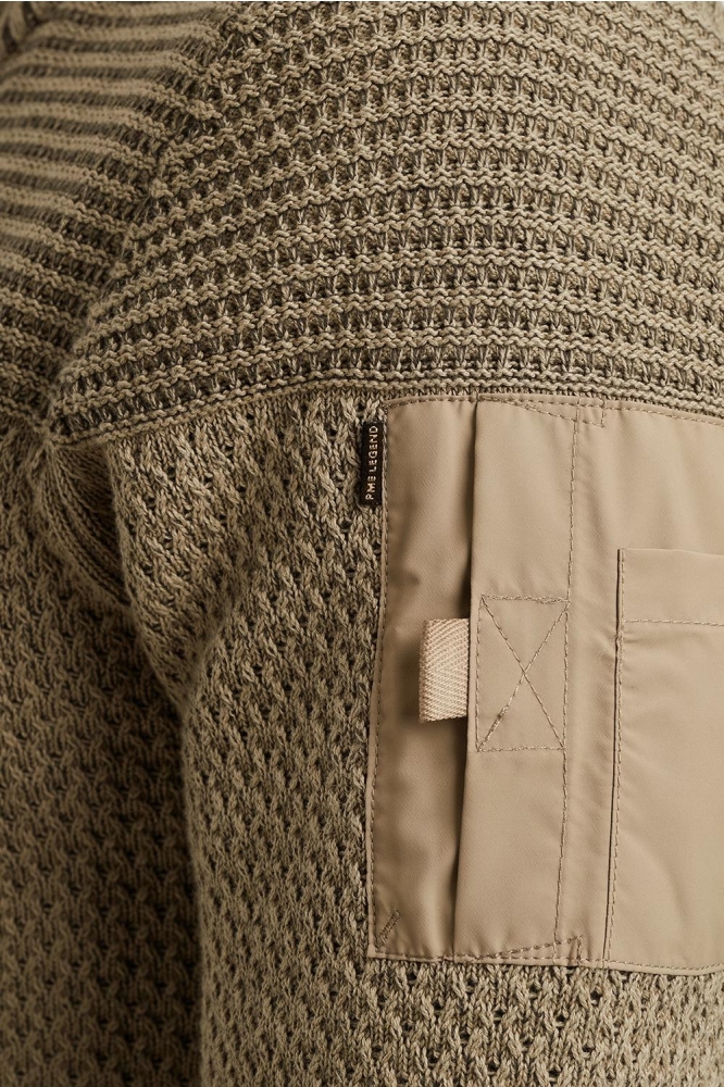 PME legend groene heren vest | Close up