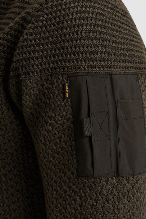 PME legend groene heren vest | Close up