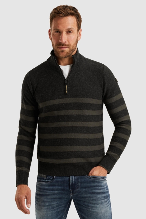 PME legend zwarte heren trui | Model vooraanzicht