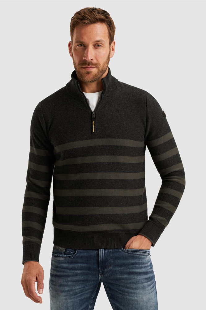 PME legend zwarte heren trui | Model vooraanzicht