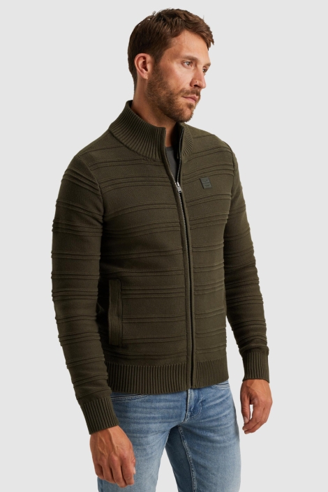 PME legend groene heren vest | Model zijaanzicht