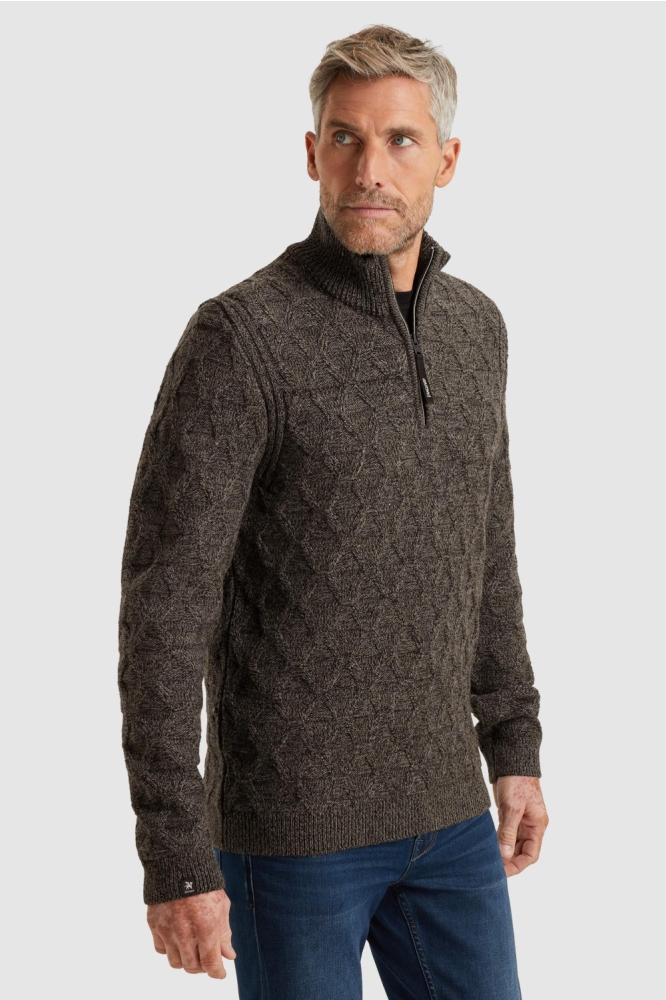 PME legend grijze heren trui | Model zijaanzicht
