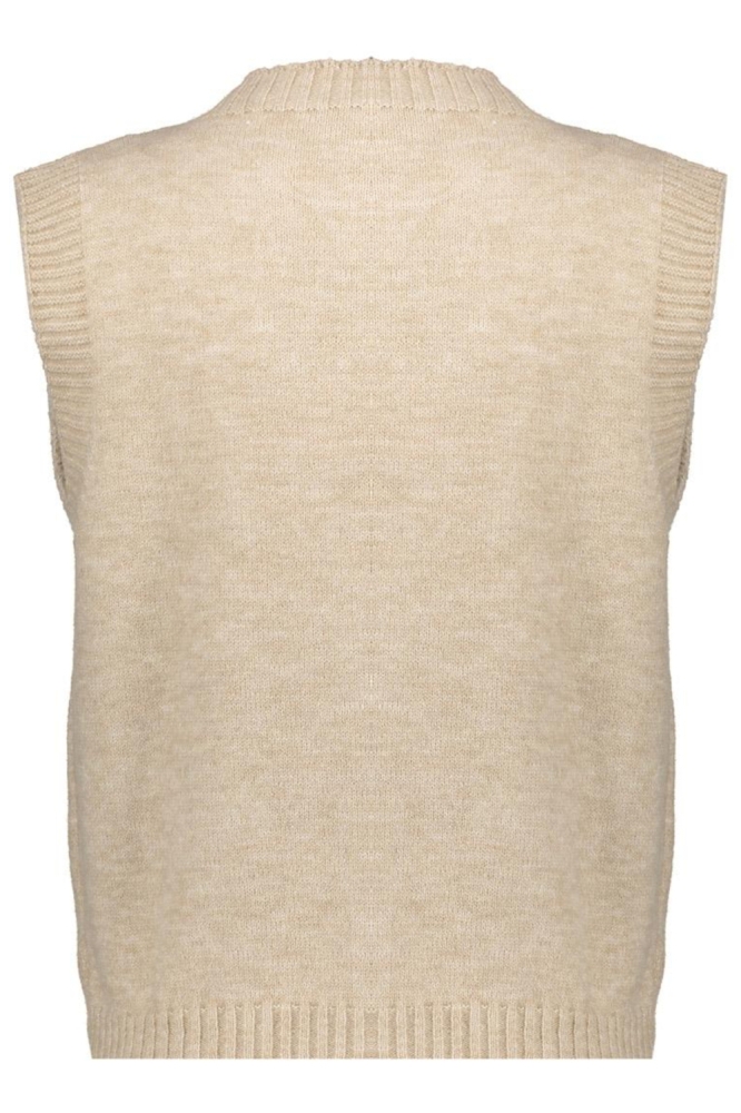 Geisha beige dames gilet | Achteraanzicht
