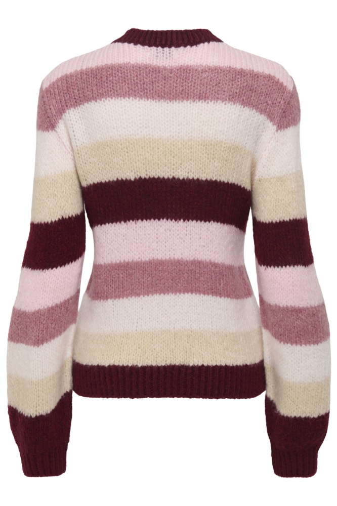 Jacqueline de Yong bordeaux dames trui | Achteraanzicht