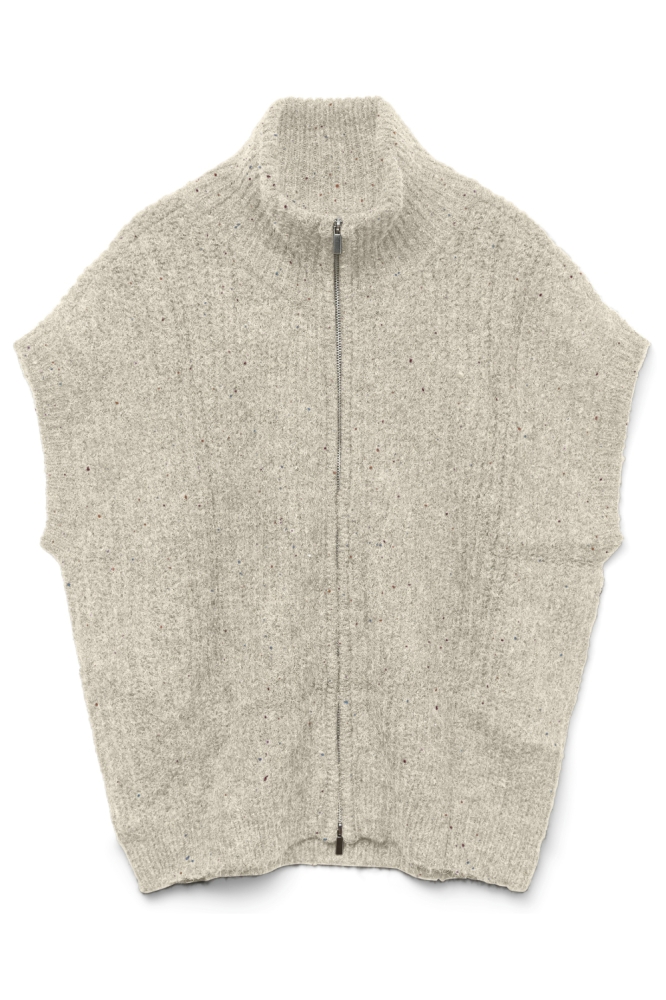 Vero Moda beige dames gilet | Vooraanzicht