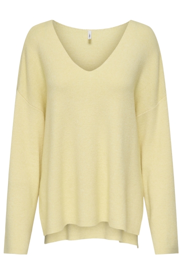 Only Trui ONLKATIA LS RIB V-NECK EX KNT 15367805 SUNLIGHT/MELANGE