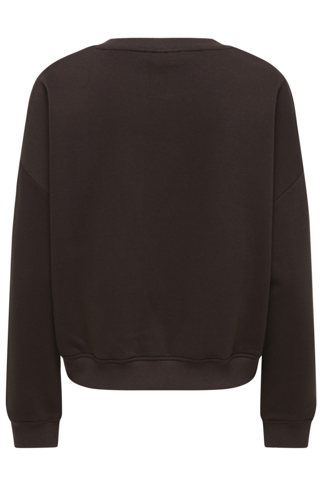 Only bruine dames sweater | Achteraanzicht