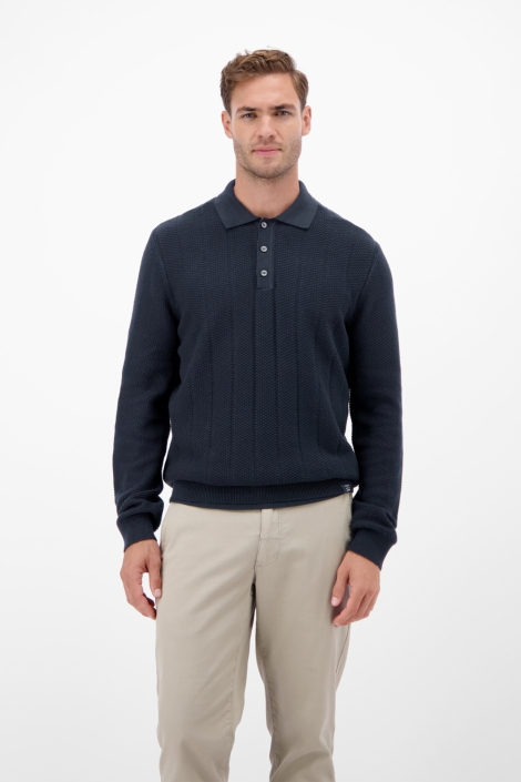 Lerros blauwe heren polo |
