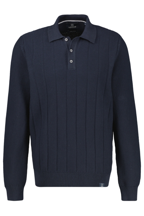 Lerros blauwe heren polo |