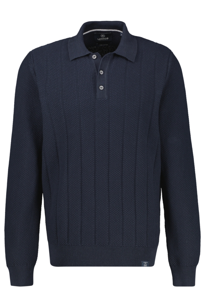 Lerros blauwe heren polo |