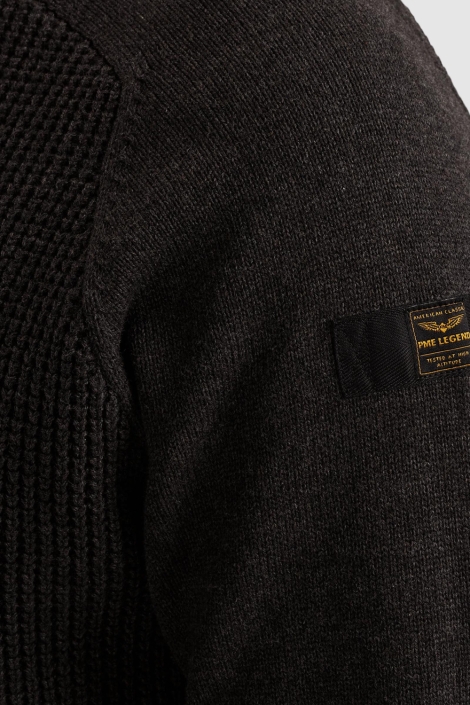 PME legend grijze heren trui | Close up