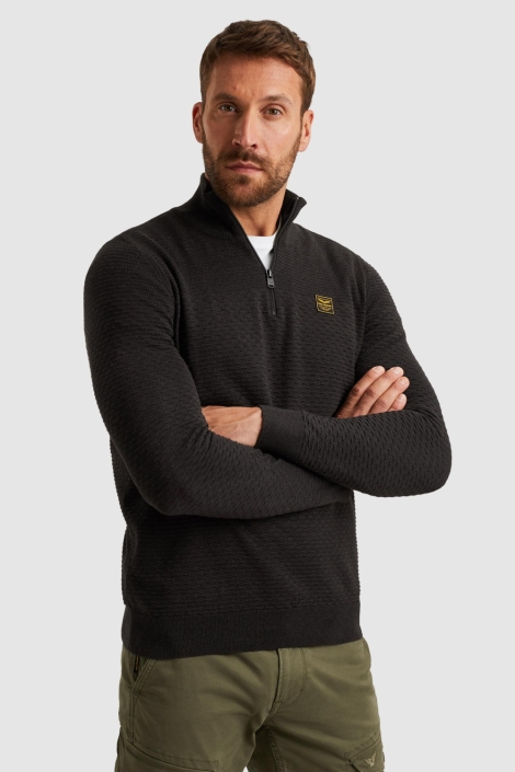 PME legend zwarte heren trui | Model vooraanzicht