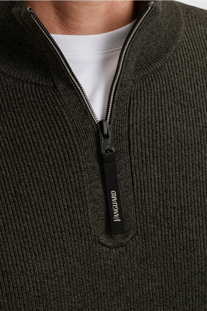 Vanguard groene heren trui | Close up