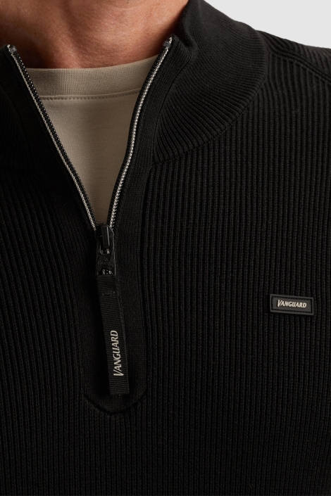 Vanguard zwarte heren trui | Close up