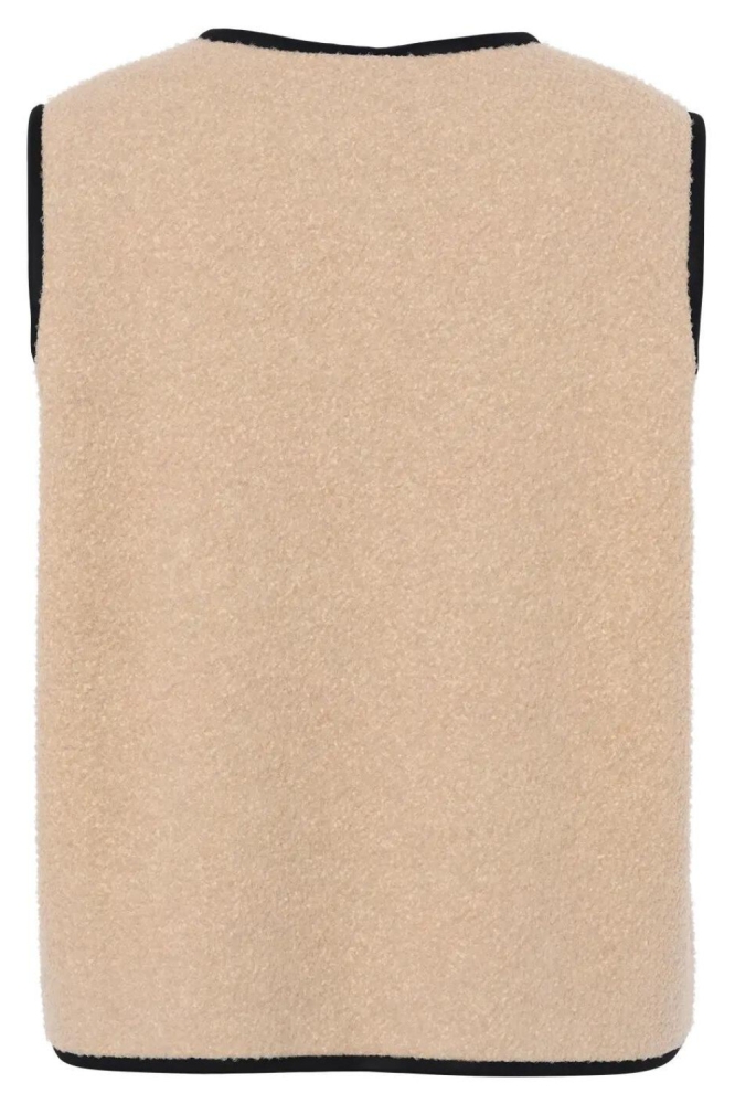 Hypedrop beige dames gilet | Achteraanzicht
