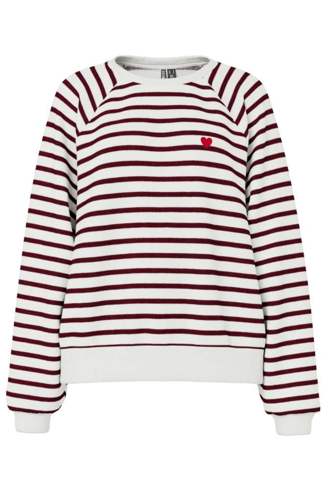 Pieces witte dames sweater | Vooraanzicht