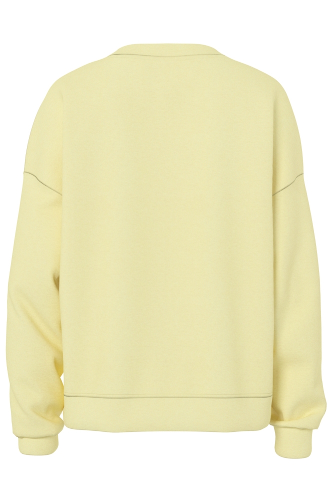 Pieces gele dames sweater | Achteraanzicht