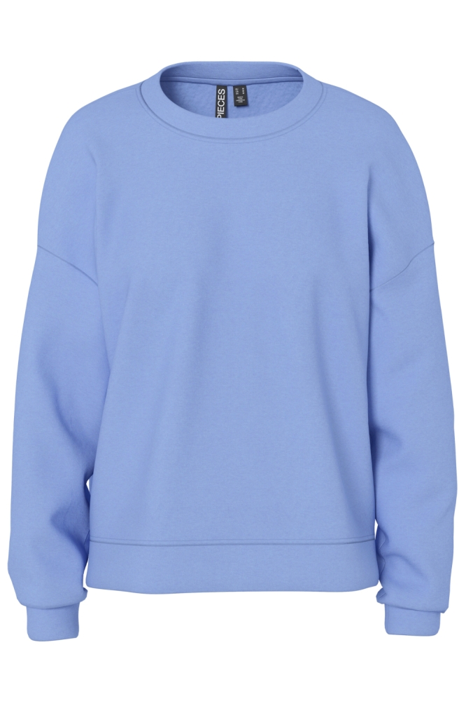 Pieces blauwe dames sweater | Vooraanzicht