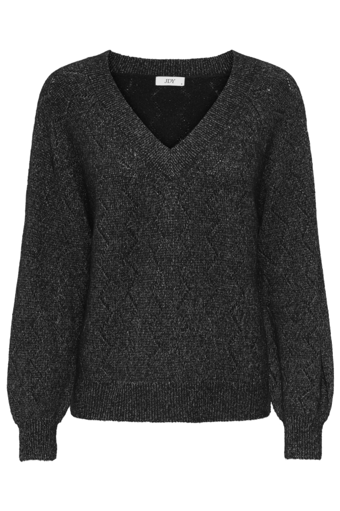 Jacqueline de Yong zwarte dames trui | Vooraanzicht