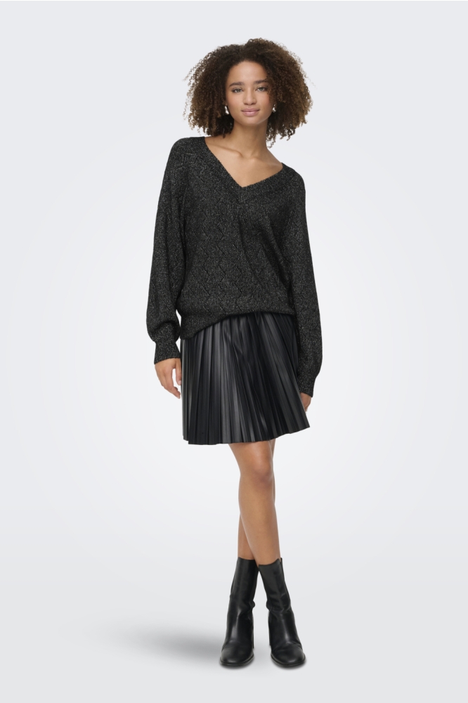 Jacqueline de Yong zwarte dames trui | Model