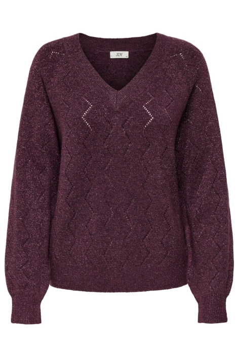 Jacqueline de Yong bordeaux dames trui | Vooraanzicht