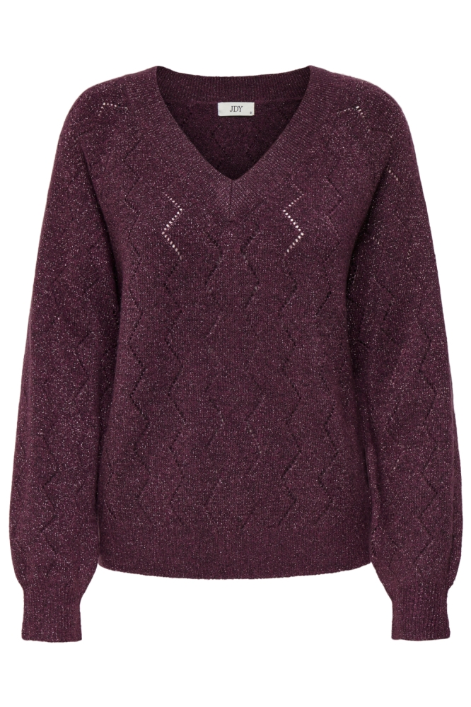 Jacqueline de Yong bordeaux dames trui | Vooraanzicht