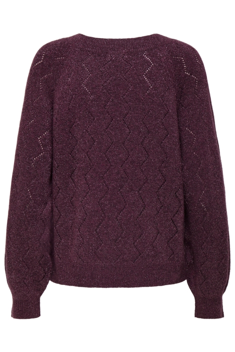 Jacqueline de Yong bordeaux dames trui | Achteraanzicht